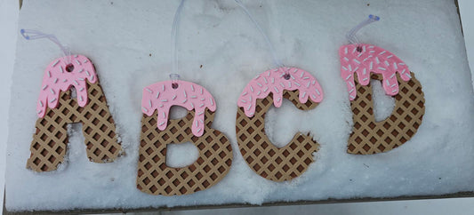 Ice Cream Bag Tag Swag - Letter