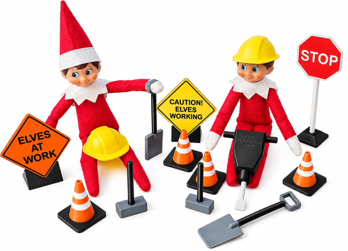 Elf on the Shelf - Construction Site