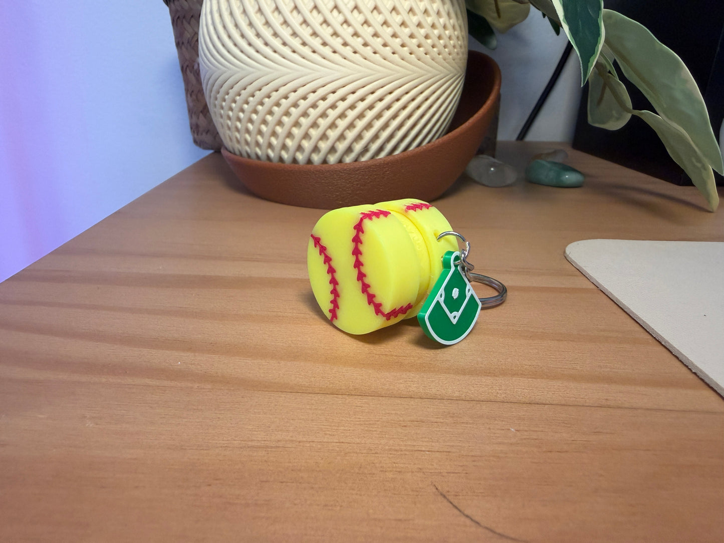 Softball Clicker Keychain