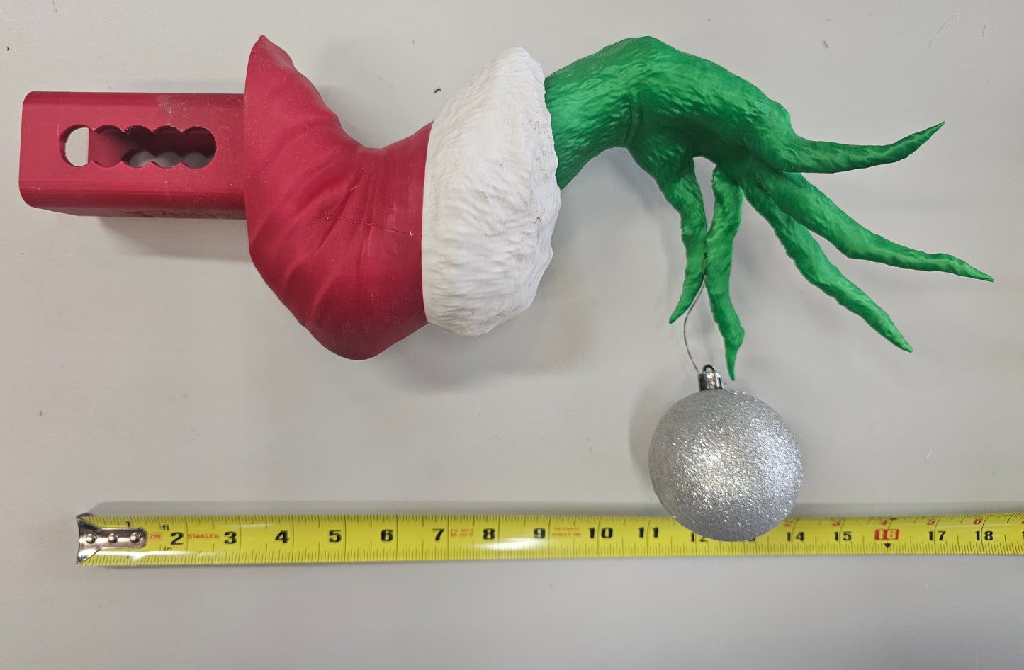 Grinch Hand Trailer Hitch Cover