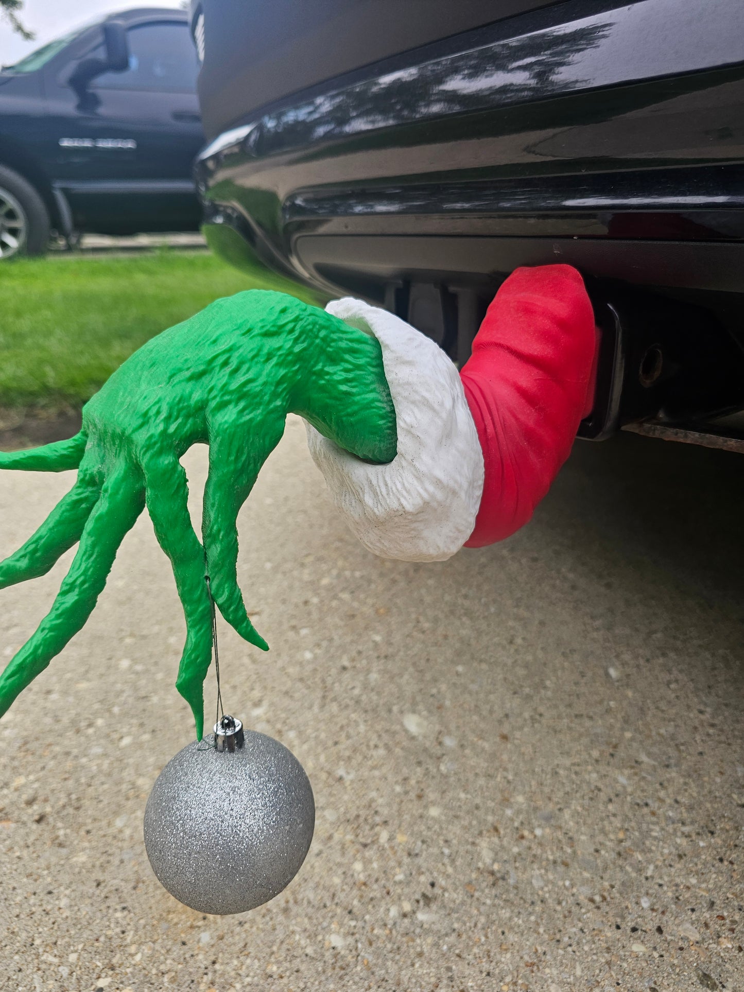 Grinch Hand Trailer Hitch Cover