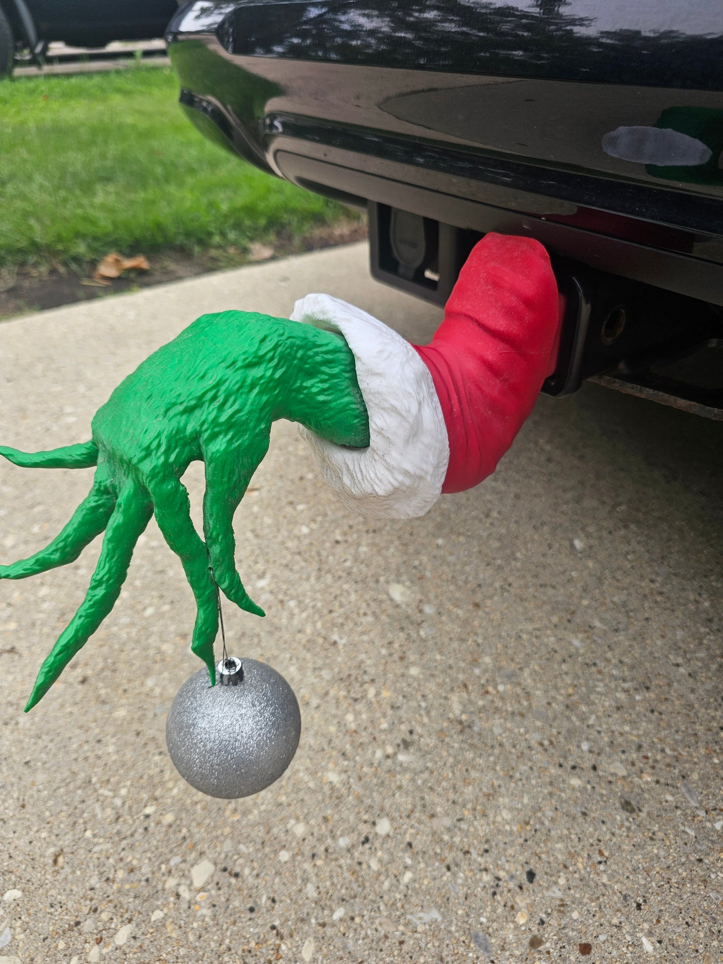 Grinch Hand Trailer Hitch Cover